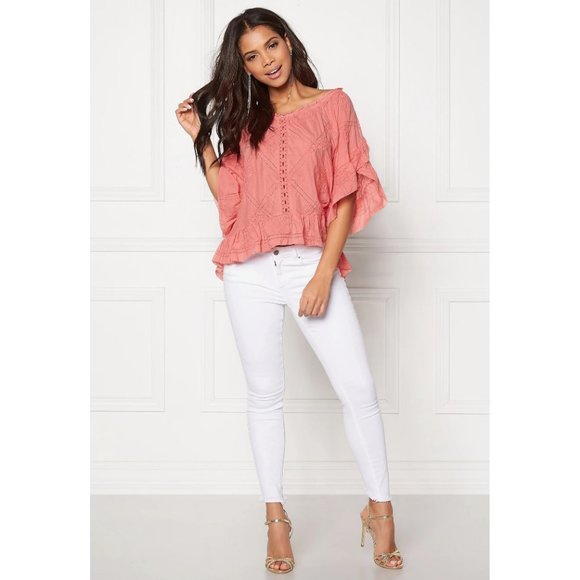 ODD MOLLY Clever Heart Flouncy Blouse in Soft Raspberry Pink - Size M - NWT! - Picture 3 of 16